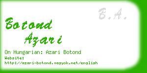 botond azari business card